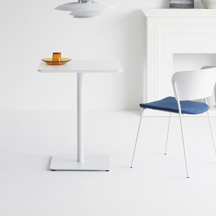 Metal Industrial Square Dining Table Wood Top Table with Pedestal Clearhalo 'Dining Tables & Seating' 'Dining Tables' 'dining_table' 'furn' 'furn_dining_table' 'Furniture' 'furniture_dining_table' 'Kitchen & Dining Furniture' 'kitchen' 'kitchen_dining_table' 1200x1200_98be89f4-41c2-46c9-a68e-2cf16b24df38
