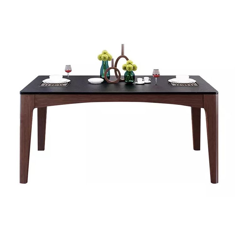 Mid-Century Sintered Stone Table Ash Wood 4 Legs Base Rectangle Table for Home Clearhalo ' dining_table' 'Dining Tables & Seating' 'Dining Tables' 'furn' 'furn_dining_table' 'Furniture' 'furniture_dining_table' 'Kitchen & Dining Furniture' 'kitchen&dining_furn' 'kitchen' 'kitchen_dining_table' 1200x1200_98beda5e-008f-4cf9-8270-08625e3d2553