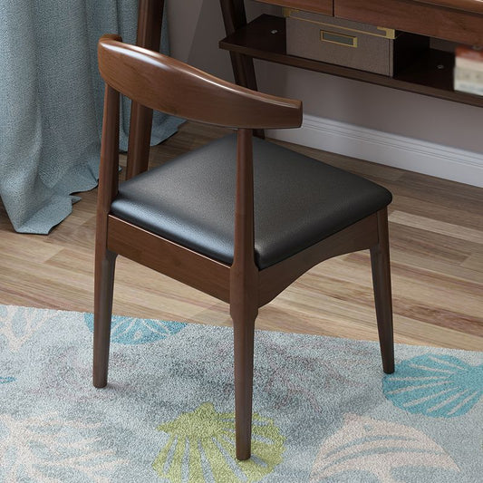 Contemporary Dining Chair Armless Side Chair with Wooden Legs for Kitchen
