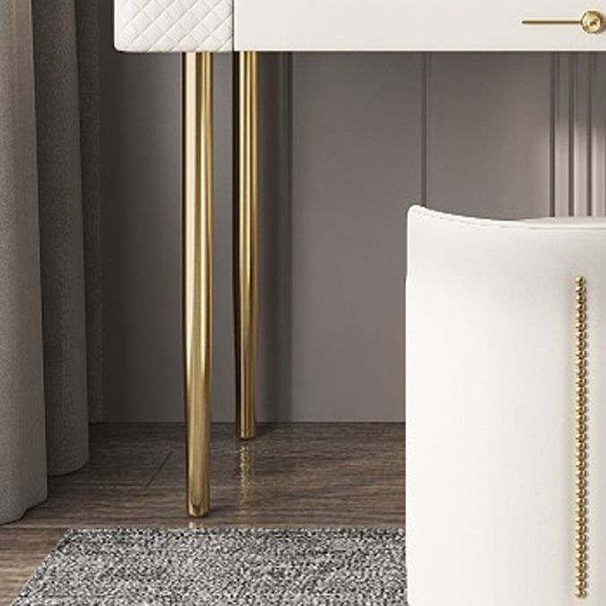 Schiefer -Top -Make -up -Waschtisch mit Schublade, Glamholz -Schminktisch