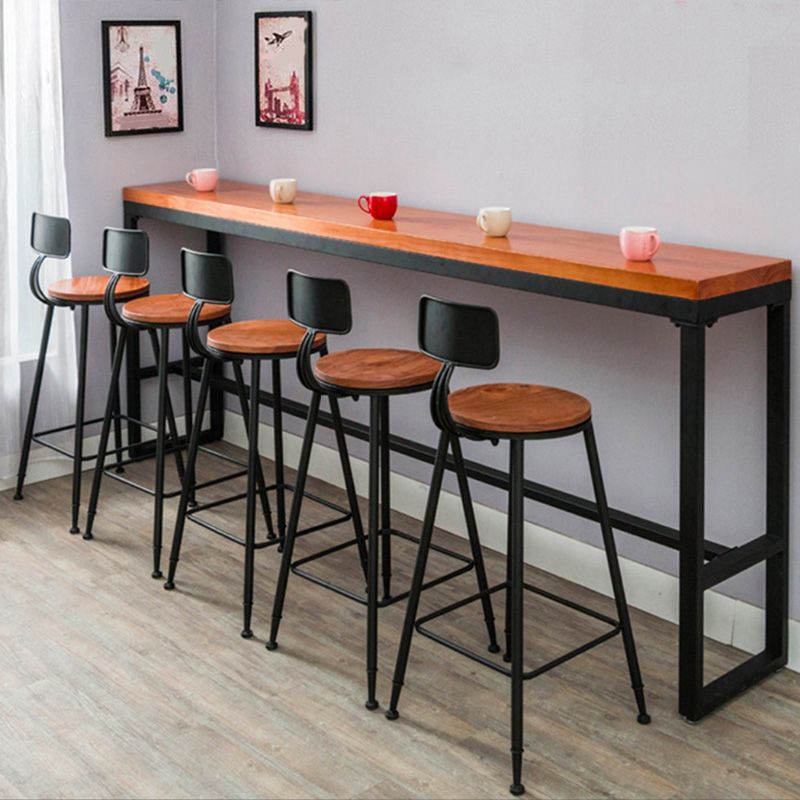 Table moderne à hauteur de bar avec base noire Table de bar de 39 pouces de hauteur