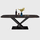Industrial Sintered Stone Top Dining Table Standard Rectangle Shape Dining Table for Kitchen Clearhalo ' dining_table' 'Dining Tables & Seating' 'Dining Tables' 'furn' 'furn_dining_table' 'Furniture' 'furniture_dining_table' 'Kitchen & Dining Furniture' 'kitchen&dining_furn' 'kitchen' 'kitchen_dining_table' 1200x1200_98c1450f-0b9e-40e6-b55d-f051c2cdb0cb