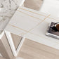 Mesa de barra rectangular de estilo moderno, mesa de barra de piedra para el hogar