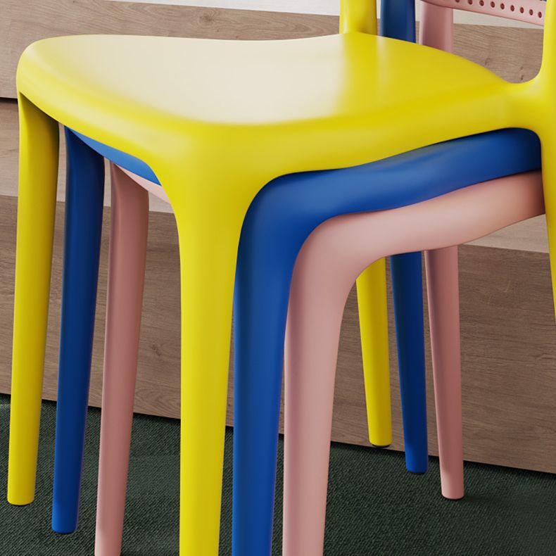 Contemporary Plastic Open Side Chair Stacking Study Room Dining Chair With Matte Finish Clearhalo ' kitchen&dining_furn' 'Dining Chairs' 'Dining Tables & Seating' 'dining_chair' 'furn' 'furn_dining_chair' 'Furniture' 'furniture_dining_chair' 'Kitchen & Dining Furniture' 'kitchen' 1200x1200_98c22c06-cd88-481d-90e7-ce2d1862a1eb