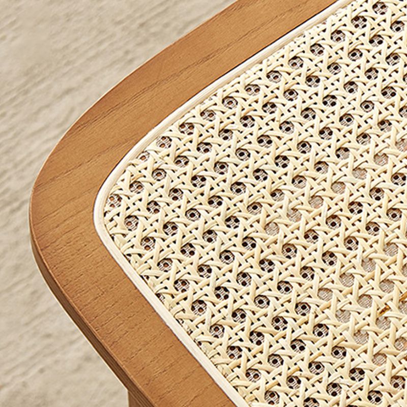 Contemporary Wood Bar and Counter Stool Rattan Low Back Stool with 4 Legs Clearhalo 'Bar Furniture' 'Bar Stools' 'bar_stools' 'furn' 'furn_bar_stools' 'Furniture' 'furniture_bar_stools' 'Kitchen & Dining Furniture' 1200x1200_98c4d432-1408-4cf1-a784-f974d95899db