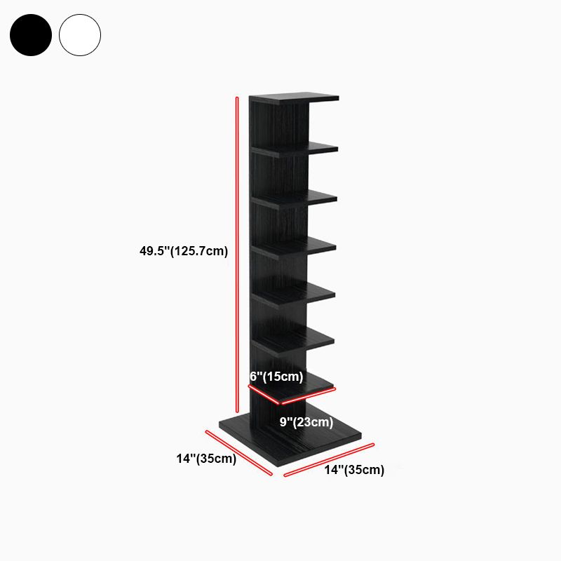 Contemporary Corner Closed Back Bookshelf Manufactured Wood Frame and Shelf Clearhalo 'Bookcases' 'Furniture' 'furniture_bookcases' 'kitchen' 'kitchen_bookcases' 'Living Room Furniture' 'Office Furniture' 1200x1200_98c54145-7509-4589-9490-2bfc608c8b2f