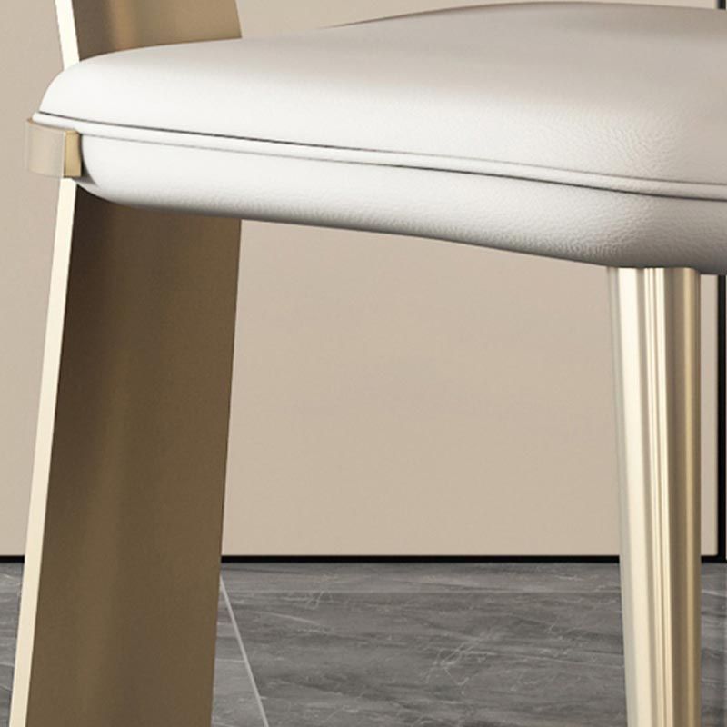 Nordic Glam Style Chair Dining Armless Chairs for Kitchen with Metal Legs Clearhalo 'Dining Chairs' 'Dining Tables & Seating' 'dining_chair' 'furn' 'furn_dining_chair' 'Furniture' 'Kitchen & Dining Furniture' 1200x1200_98c57b06-d8a0-4283-958f-e83f00e8b7ee