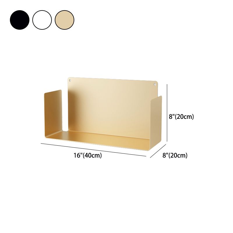 Metal Wall-mount Bookshelf Modern Closed Storage Bookcase with 1 Shelf , 8" D X 8" H Clearhalo 'Bookcases' 'furn' 'furn_bookcases' 'Furniture' 'Office Furniture' 1200x1200_98c5b3c5-d313-4f87-977a-8c089acf09c9