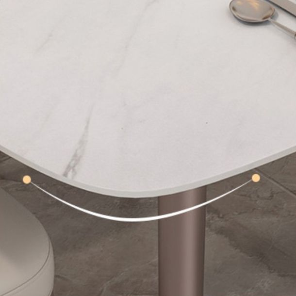 Nordic 1/2/5/7 Pieces Rectangle Dining Set Sintered Stone Dining Table with Leather Chairs Clearhalo 'Dining Room Sets' 'Dining Tables & Seating' 'dining_room_set' 'furn' 'furn_dining_room_set' 'Furniture' 'furniture_dining_room_set' 'Kitchen & Dining Furniture' 1200x1200_98c676c1-4f0a-4b71-8c85-6cf0de977dd5