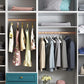 Blauw gemanipuleerde houten garderobe kast eigentijdse garderobe armoire