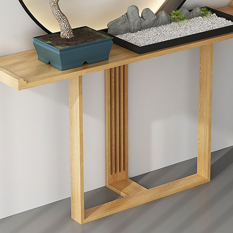 31.5-inch Tall Console Table Solid Wood 1-shelf Accent Table for Hall