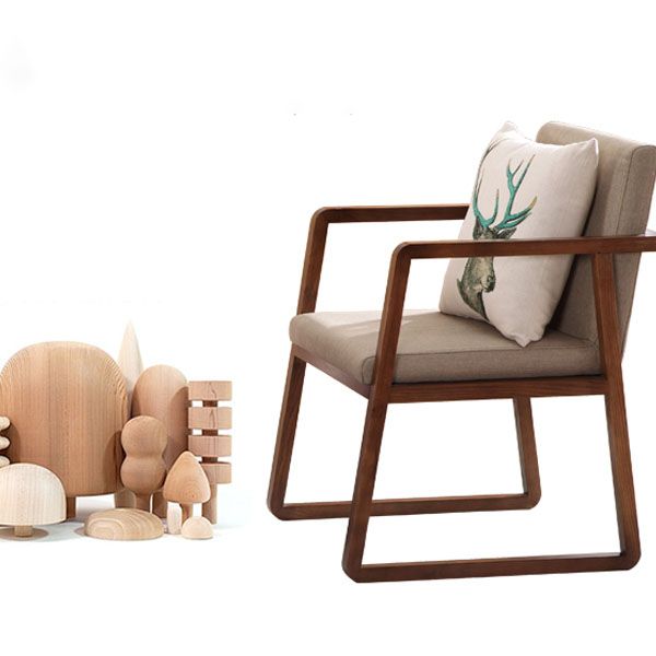 Modern Style Chairs Dining Arm Chair with Wooden Legs for Kitchen Clearhalo ' kitchen&dining_furn' 'Dining Chairs' 'Dining Tables & Seating' 'dining_chair' 'furn' 'furn_dining_chair' 'Furniture' 'furniture_dining_chair' 'Kitchen & Dining Furniture' 'kitchen' 1200x1200_98c9e4cb-5cb4-4384-8ae0-63e281784f3e