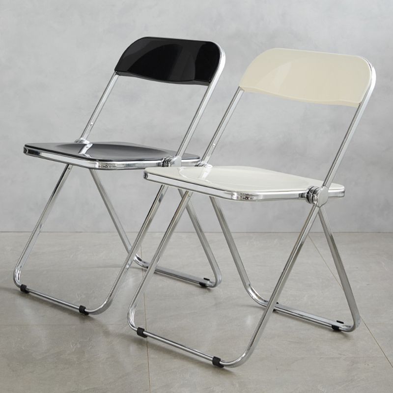 Industrial Design Folding Plastic Side Chairs Open Back Dining Side Chair Clearhalo ' kitchen&dining_furn' 'Dining Chairs' 'Dining Tables & Seating' 'dining_chair' 'furn' 'furn_dining_chair' 'Furniture' 'furniture_dining_chair' 'Kitchen & Dining Furniture' 'kitchen' 1200x1200_98cb035b-0719-4aa7-a06f-05ffa656ac84