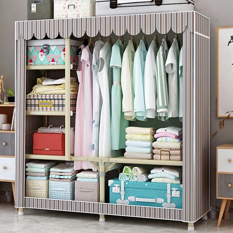 Hedendaagse stijl garderobe stalen slaapkamer garderobe kast met deur