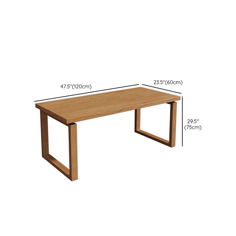 Table de salle à manger industrielle Table de dinette rectangulaire en bois massif en naturel