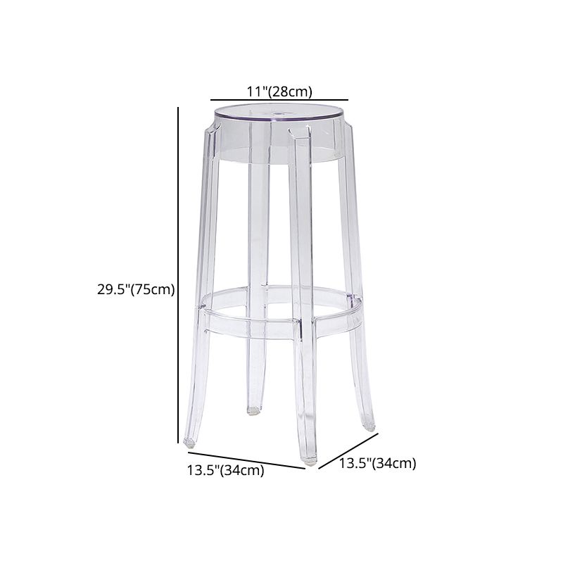 Stackable Clear Plastic Counter Stools Backless Scandinavian Bar Stools (Set of 2) Clearhalo 'Bar Furniture' 'Bar Stools' 'bar_stools' 'furn' 'furn_bar_stools' 'furniture_bar_stools' 'Kitchen & Dining Furniture' 'kitchen&dining_furn' 'kitchen' 'kitchen_furn' Furniture' 1200x1200_98d00d81-b22e-4fb4-8df3-78d87eb1ed7d
