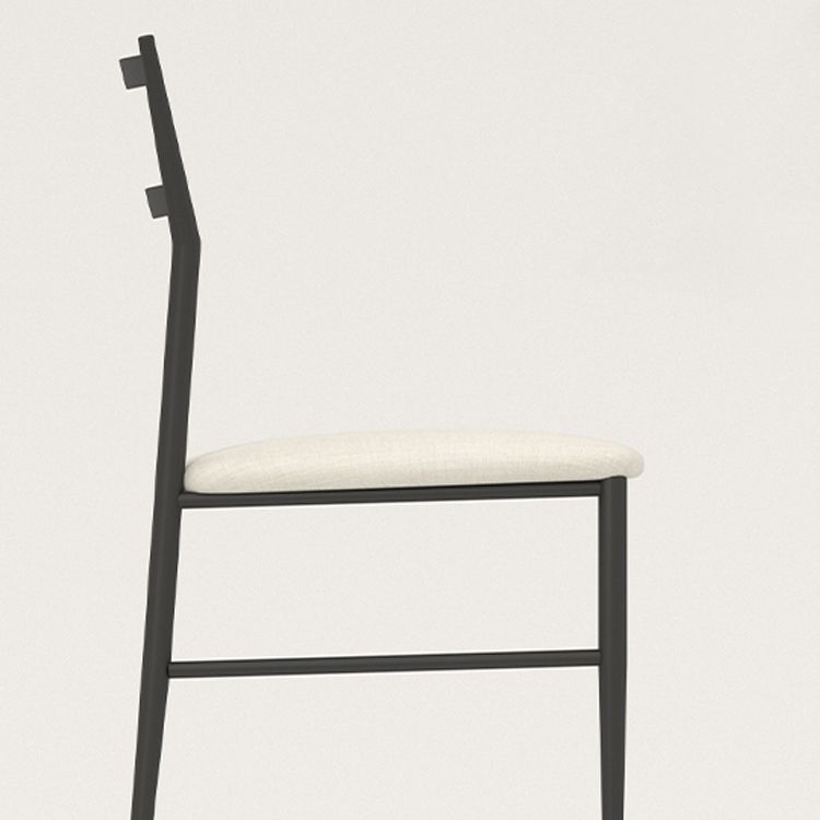 Upholstered Armless Dining Chairs Ladder Back Side Chairs with Metal Legs Clearhalo ' kitchen&dining_furn' 'Dining Chairs' 'Dining Tables & Seating' 'dining_chair' 'furn' 'furn_dining_chair' 'Furniture' 'furniture_dining_chair' 'Kitchen & Dining Furniture' 'kitchen' 1200x1200_98d06994-6688-408a-b1b3-cefaedef4fee