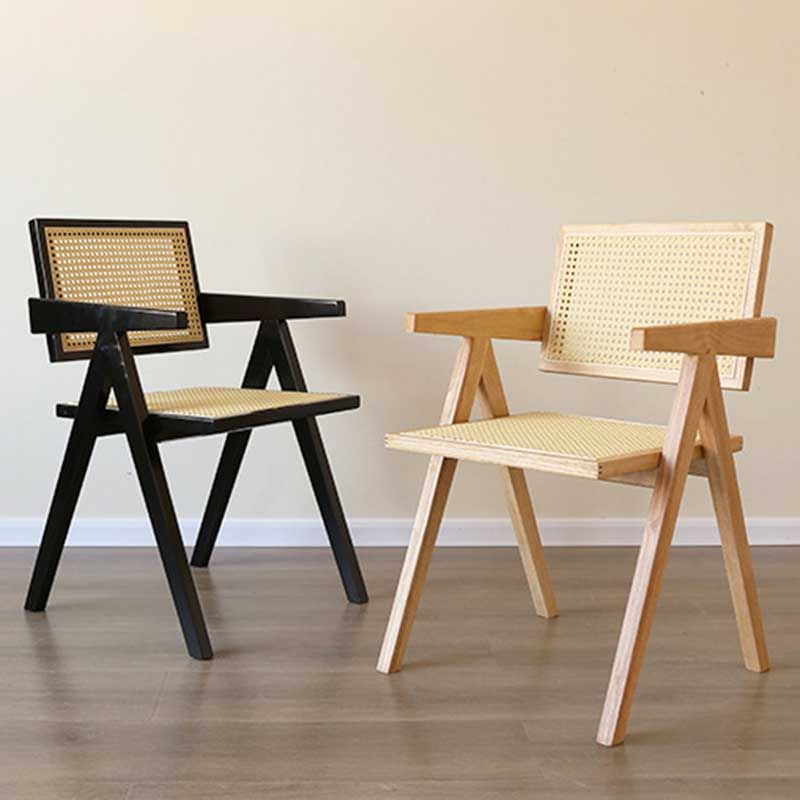 Contemporary Open Back Solid Wood Dining Arm Chair Kitchen Dining Arm Chair Clearhalo ' kitchen&dining_furn' 'Dining Chairs' 'Dining Tables & Seating' 'dining_chair' 'furn' 'furn_dining_chair' 'Furniture' 'furniture_dining_chair' 'Kitchen & Dining Furniture' 'kitchen' 1200x1200_98d0702c-92ec-4853-b2ae-4cfbb80c9068