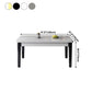 Mid-Century Rectangle Dining Table Sintered Stone Table with 4 Legs Base Clearhalo ' dining_table' 'Dining Tables & Seating' 'Dining Tables' 'furn' 'furn_dining_table' 'Furniture' 'furniture_dining_table' 'Kitchen & Dining Furniture' 'kitchen&dining_furn' 'kitchen' 'kitchen_dining_table' 1200x1200_98d25df4-31de-41f4-9eac-b47913411423