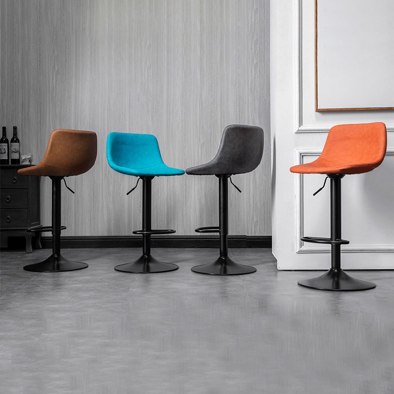 Contemporary Metal Kitchen Dining Room Armless Stool Adjustable Height Barstool Clearhalo 'Bar Furniture' 'Bar Stools' 'bar_stools' 'furn' 'furn_bar_stools' 'Furniture' 'furniture_bar_stools' 'Kitchen & Dining Furniture' 1200x1200_98d3c099-c408-40d9-abfe-fd23da1242fc