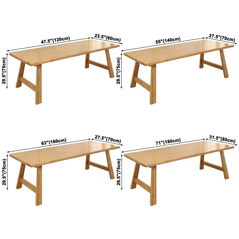 Rectangle Pine Solid Wood Table Modern Dining Table with Double Pedestal for Restaurant Clearhalo ' dining_table' 'Dining Tables & Seating' 'Dining Tables' 'furn' 'furn_dining_table' 'Furniture' 'furniture_dining_table' 'Kitchen & Dining Furniture' 'kitchen&dining_furn' 'kitchen' 'kitchen_dining_table' 1200x1200_98d43f77-1607-4303-b248-b8b5703dca33