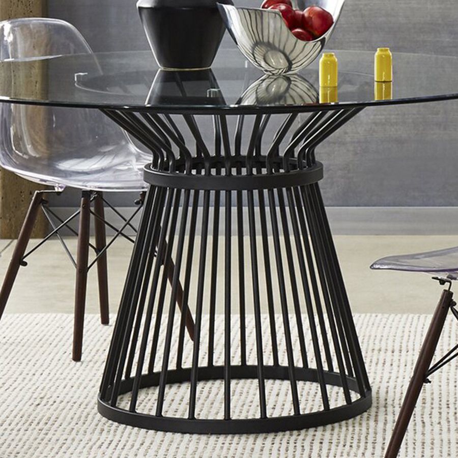 Round Transparent Dining Table Pine Glass Table Modern Style with Pedestal Clearhalo ' dining_table' 'Dining Tables & Seating' 'Dining Tables' 'furn' 'furn_dining_table' 'Furniture' 'furniture_dining_table' 'Kitchen & Dining Furniture' 'kitchen&dining_furn' 'kitchen' 'kitchen_dining_table' 1200x1200_98d479fb-d7d8-4def-aab3-2fdea3a37b03