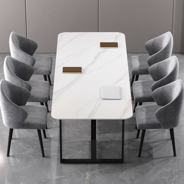 Sintered Stone Meeting Table Industrial Working Table for Office Clearhalo 'furn' 'furn_office_desk' 'Furniture' 'furniture_office_desk' 'Office Desks' 'Office Furniture' 'office_desk' 1200x1200_98d4f0c4-6d87-44e7-aba3-d2b7afa38df3