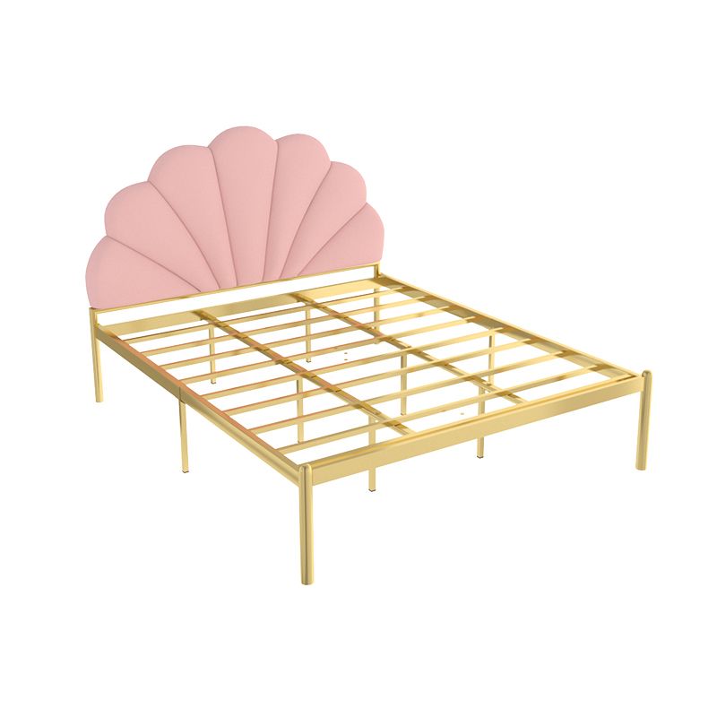 Bidle de lit rembourrée en suède, lit métallique de 47 pouces de haut de 47 pouces de haut