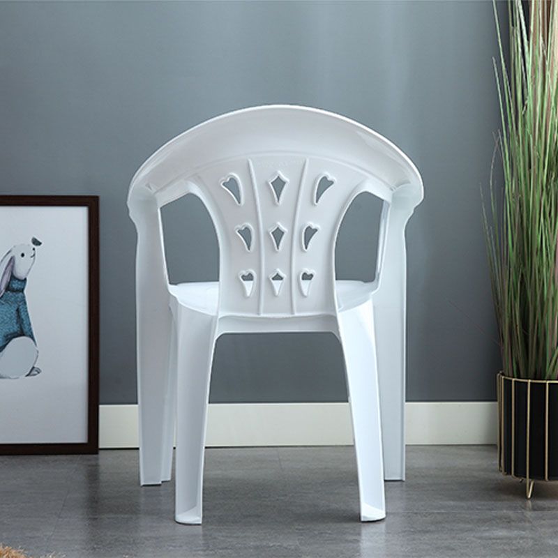 Contemporary Stacking Dining Arm Chairs Plastic Dining Side Chair for Home Use Clearhalo ' kitchen&dining_furn' 'Dining Chairs' 'Dining Tables & Seating' 'dining_chair' 'furn' 'furn_dining_chair' 'Furniture' 'furniture_dining_chair' 'Kitchen & Dining Furniture' 'kitchen' 1200x1200_98d8f1f9-cfcf-49a5-b5dd-257a572cdaaa