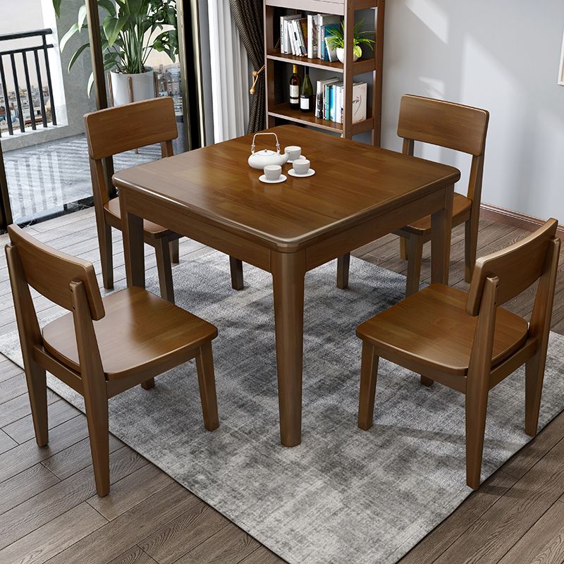 Simple Solid Wood Standard Dining Table Square Shape Kitchen Dining Table with 4 Legs Base Clearhalo ' dining_table' 'Dining Tables & Seating' 'Dining Tables' 'furn' 'furn_dining_table' 'Furniture' 'furniture_dining_table' 'Kitchen & Dining Furniture' 'kitchen&dining_furn' 'kitchen' 'kitchen_dining_table' 1200x1200_98d91b8d-88b0-4a74-bef3-37a3fa081a35