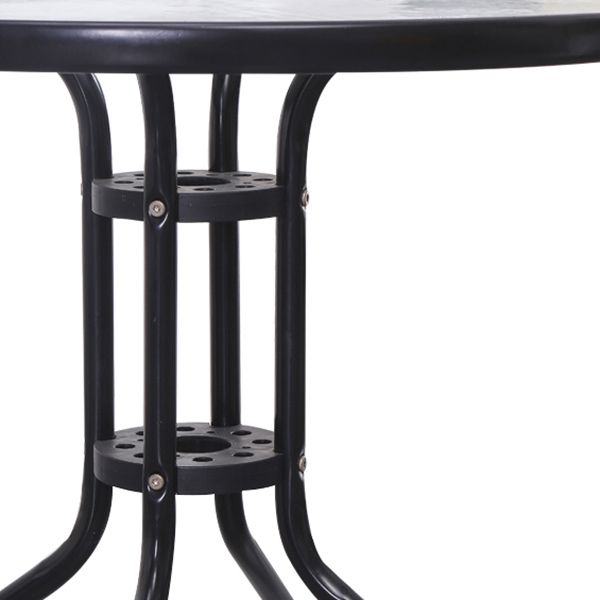 Modern Style Glass Dining Room Dinner Kitchen Table Clear Round Table with Metal Base Clearhalo ' dining_table' 'Dining Tables & Seating' 'Dining Tables' 'furn' 'furn_dining_table' 'Furniture' 'furniture_dining_table' 'Kitchen & Dining Furniture' 'kitchen&dining_furn' 'kitchen' 'kitchen_dining_table' 1200x1200_98dabebf-e7c9-47c9-8150-bf9800557724