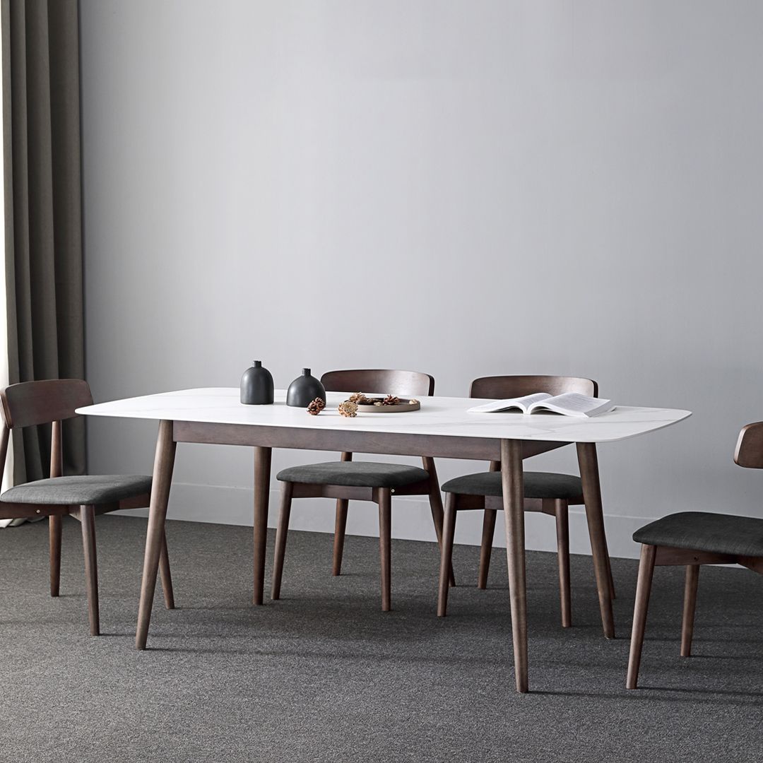 Contemporary Sintered Stone Dining Table Rectangular 4 Legs Table in White Clearhalo ' dining_table' 'Dining Tables & Seating' 'Dining Tables' 'furn' 'furn_dining_table' 'Furniture' 'furniture_dining_table' 'Kitchen & Dining Furniture' 'kitchen&dining_furn' 'kitchen' 'kitchen_dining_table' 1200x1200_98dcb9b1-ab56-42f3-bc0b-f49adddf6f9e