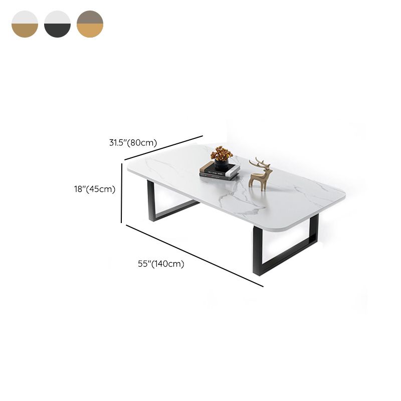 Slate Rectangular Coffee Table Trestle Coffee Cocktail Table Clearhalo 'Coffee & Accent Tables' 'Coffee Tables' 'coffee_tables' 'furn' 'furn_coffee_tables' 'Furniture' 'Living Room Furniture' 1200x1200_98df6e0d-1c59-42e3-9b70-e86f49ce4330