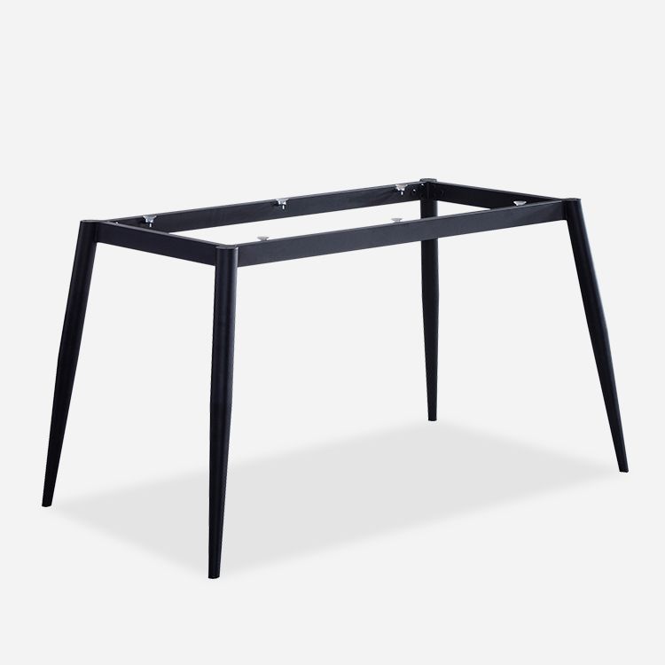 Rectangle 4 jambes Table à manger industrielle Tablette fixe de pierre frittée