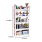 Contemporary Metal Etagere Bookshelf Open Back Home Bookcase
