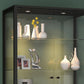 Modern Metal Curio Cabinet Glass Doors with Lighting, 31"L X 16"W Clearhalo 'Display & China Cabinets' 'display_china_cabinets' 'furn' 'furn_display_china_cabinets' 'Furniture' 'Kitchen & Dining Furniture' 1200x1200_98e49d16-f6cf-41f6-b0d0-573bf3bd8f9b