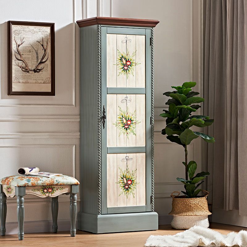 Coastal Cabinet with Hinged Door Wood Matte Finish Storage Cabinet Clearhalo 'Armoires & Wardrobes' 'armoires_wardrobes' 'Bedroom Furniture' 'furn' 'furn_armoires_wardrobes' 'Furniture' 1200x1200_98e66027-62f9-495b-ac35-b1a89c5ca52e