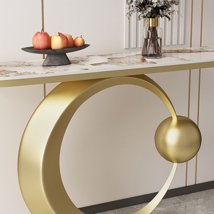 Tavolo accento console glam di divani console di finitura antica in pietra