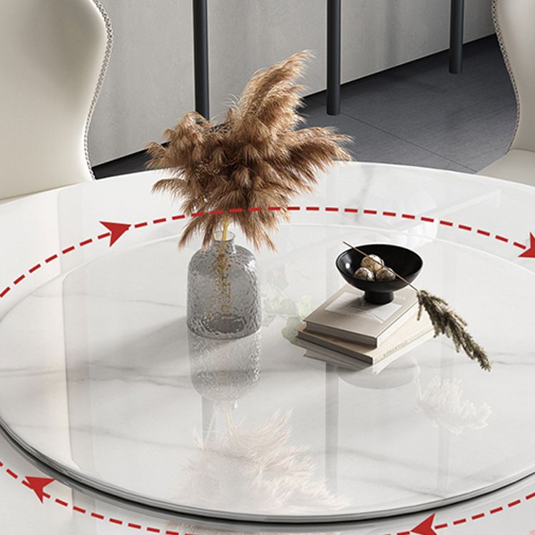 Modern Stone Dining Table Turntable Home Kitchen Pedestal Furniture Clearhalo 'Dining Tables & Seating' 'Dining Tables' 'dining_table' 'furn' 'furn_dining_table' 'Furniture' 'Kitchen & Dining Furniture' 1200x1200_98eaec06-764f-43eb-bbb1-c99f379154ee