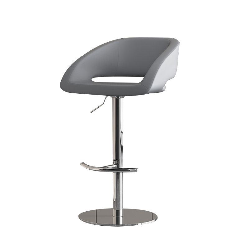 Contemporary Style Metal Bar Stool Footrest Counter Stool for Indoor Clearhalo 'Bar Furniture' 'Bar Stools' 'bar_stools' 'furn' 'furn_bar_stools' 'Furniture' 'Kitchen & Dining Furniture' 1200x1200_98eb0feb-7582-42b8-8c32-8b31b070d724