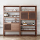 Standard Open Back Bookshelf Wooden Contemporary Bookcase with Doors