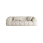 Contemporary White Button-tufted Sofa Tuxedo Arm Living Room Settee
