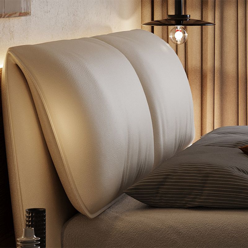 Genuine Leather Platform Bed Frame Modern Low Profile Bed Frame in Gray Clearhalo 'Bedroom Furniture' 'Beds' 'furn' 'furn_beds' 'Furniture' 1200x1200_98ece1e8-0a67-4724-95bb-242459608ee4