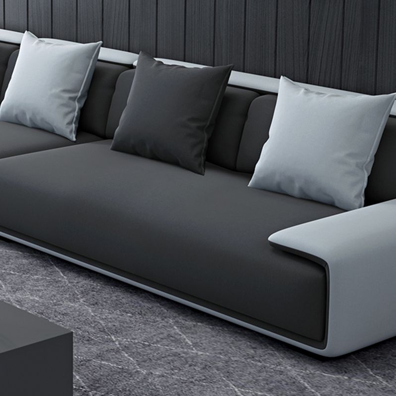 Scandinavian Velvet 3/4-seat Sectional Pillow Top Arm Sectional