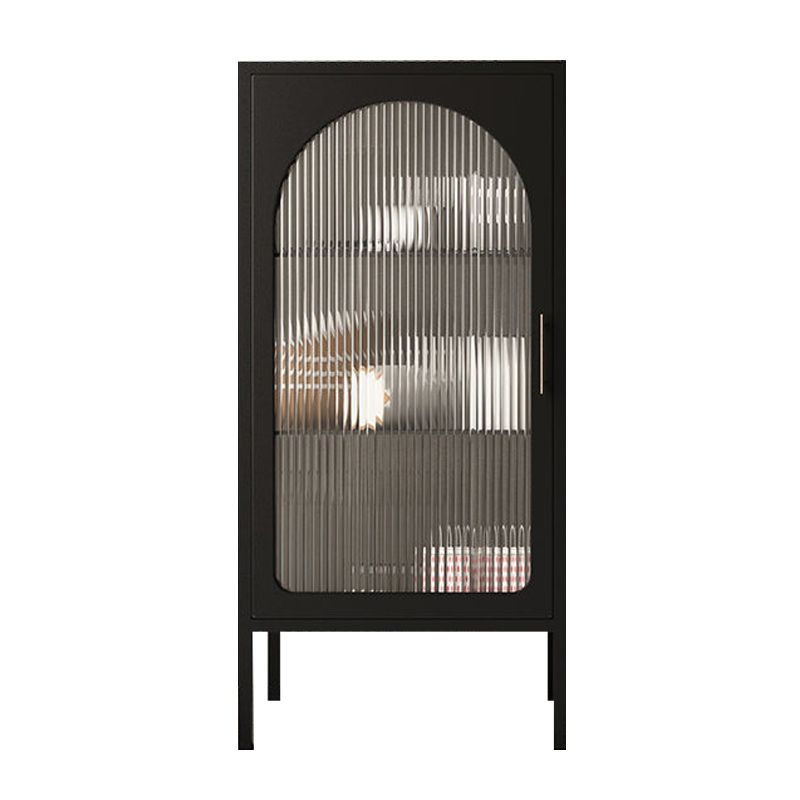 Mobile in metallo contemporaneo porte in vetro armadio per soggiorno