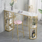 Faux Marble Bistro Bar Table Modern Gold Base Bar Table for Home Clearhalo 'Bar Furniture' 'Bar Tables' 'bar_tables' 'furn' 'furn_bar_tables' 'Furniture' 'Kitchen & Dining Furniture' 1200x1200_98ee64b6-898c-4b1d-86b0-4c1ae9427157