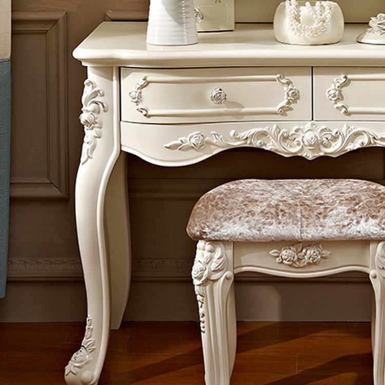 Victoriaanse make -up ijdelheid bureau houten make -up ijdelheid set met lade