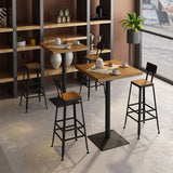 1/2/3/5 piezas Juego de barras industriales Matte Finish Mate Wood Wood Pub Dining Set