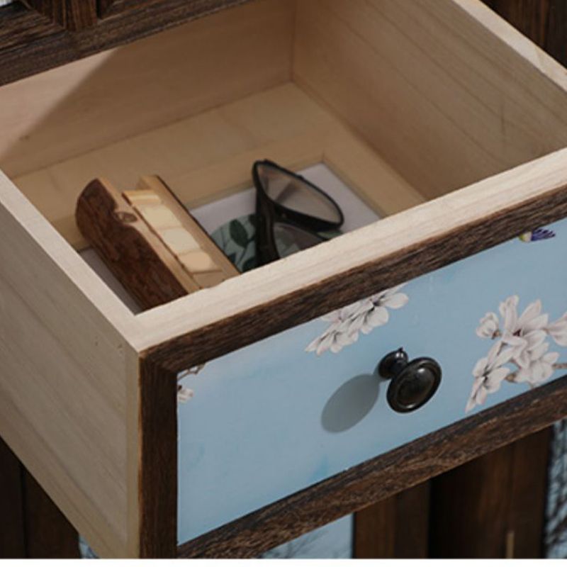 Moderno cassettiera in legno combo capezzale verticale con cassetti e porte