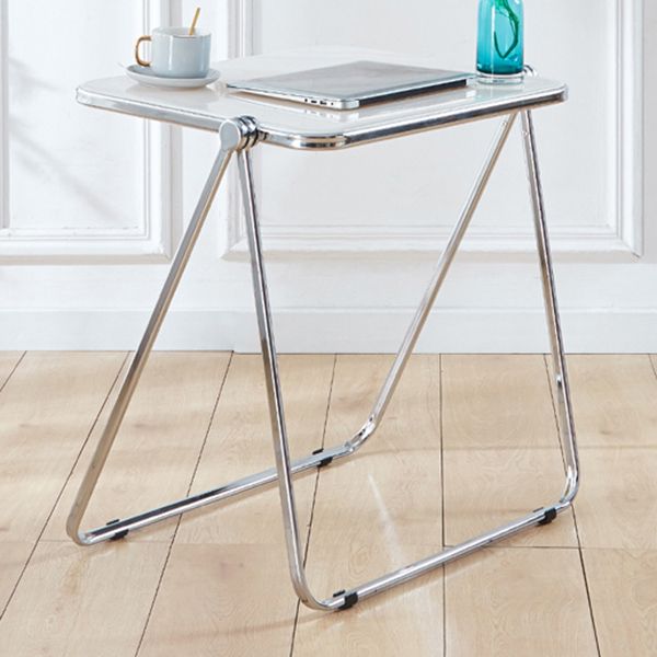 Acrylic Curved Writing Desk Folding Contemporary Desk 25.2"L x 19.7"W x 27.6"H Clearhalo 'furn' 'furn_office_desk' 'Furniture' 'Office Desks' 'Office Furniture' 'office_desk' 1200x1200_98f0afec-3893-44c5-9f82-bb72c0ab45bf